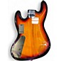 Used Squier Deluxe Jazz Bass Active V 5 String 3 Tone Sunburst Electric Bass Guitar