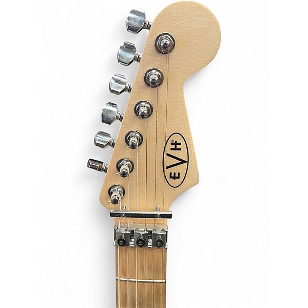 Used EVH Striped Series Black And Yellow Solid Body Electric Guitar