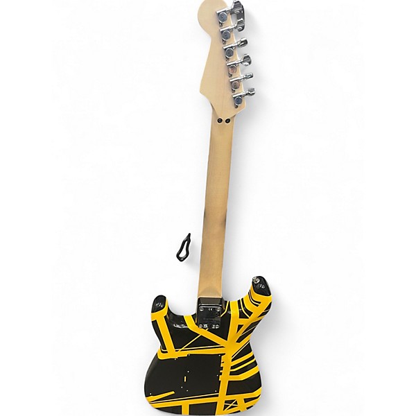 Used EVH Striped Series Black And Yellow Solid Body Electric Guitar