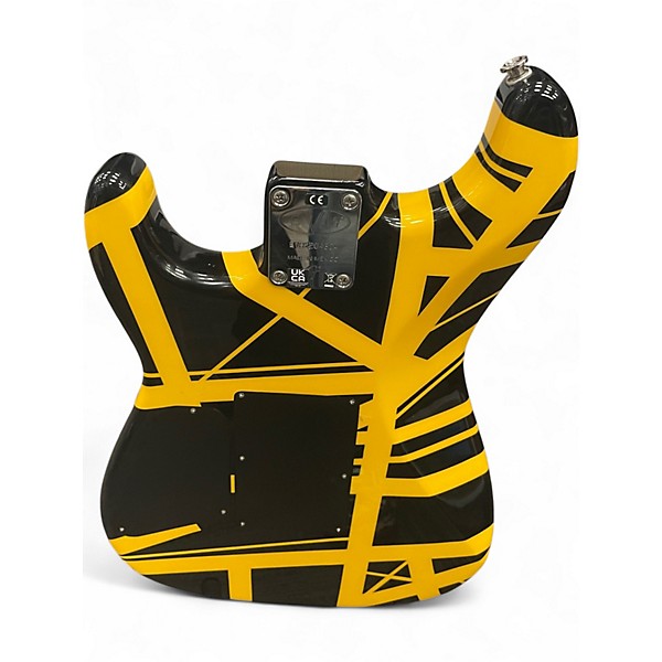 Used EVH Striped Series Black And Yellow Solid Body Electric Guitar