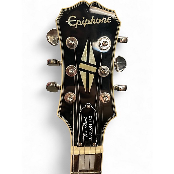 Used Epiphone Les Paul Custom Pro Silver Burst Solid Body Electric Guitar