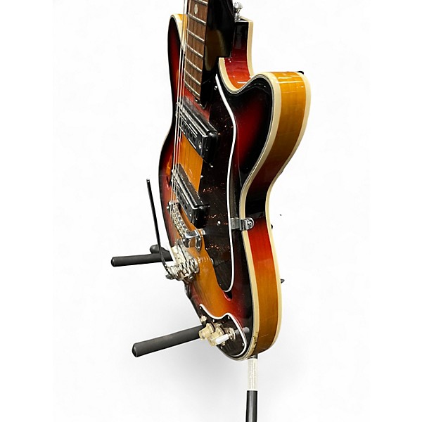 Used Silvertone 319.14559 3 Tone Sunburst Hollow Body Electric Guitar