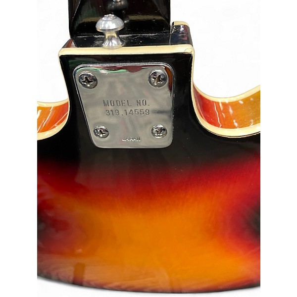 Used Silvertone 319.14559 3 Tone Sunburst Hollow Body Electric Guitar