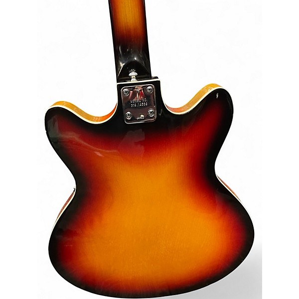 Used Silvertone 319.14559 3 Tone Sunburst Hollow Body Electric Guitar
