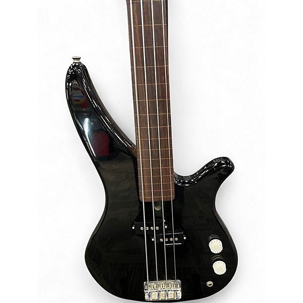 Used Yamaha Fretless 4 String Black Electric Bass Guitar