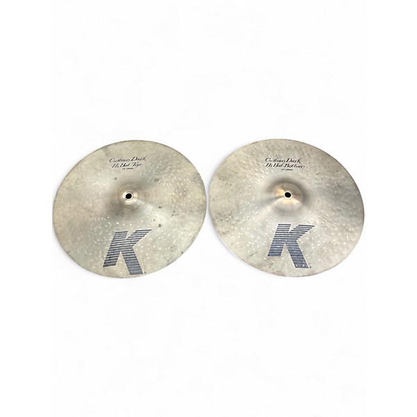 Used Zildjan 13in custom dark hi hat pair Cymbal