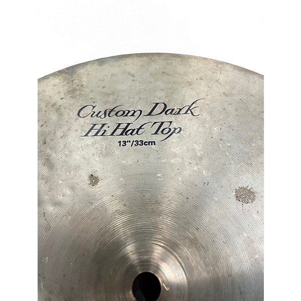 Used Zildjan 13in custom dark hi hat pair Cymbal