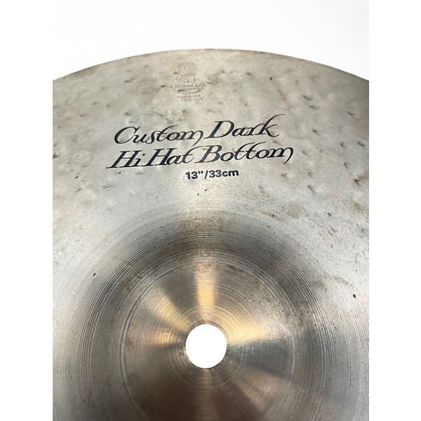 Used Zildjan 13in custom dark hi hat pair Cymbal