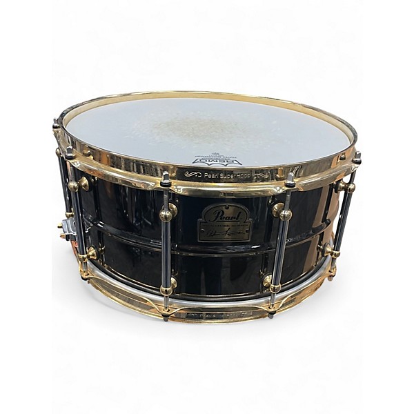 Used Pearl 6X14 steve ferrone snare Black Drum