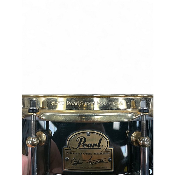 Used Pearl 6X14 steve ferrone snare Black Drum