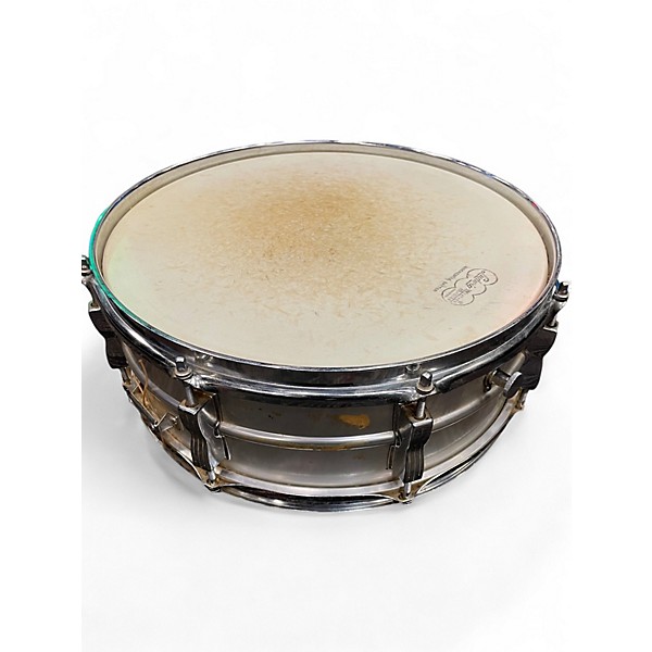 Used Ludwig 14X5 ACROLITE SNARE KIT WITH CASE AND STAND STEEL Drum