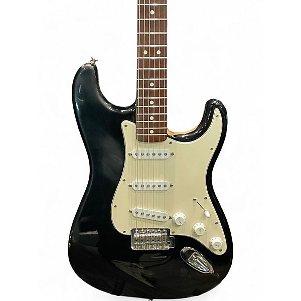 Used 2004 Fender STANDARD STRATOCASTER Black Solid Body Electric Guitar