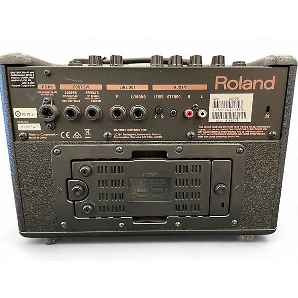 Used Roland AC33RW 30W 2X5 Acoustic Guitar Combo Amp