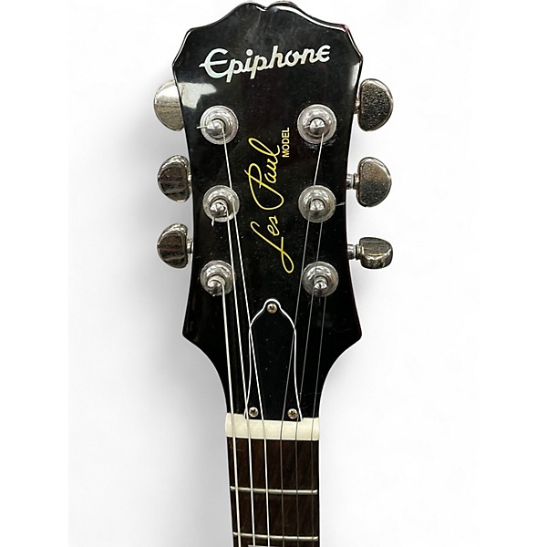 Used Epiphone Les Paul Custom Burgundy Solid Body Electric Guitar