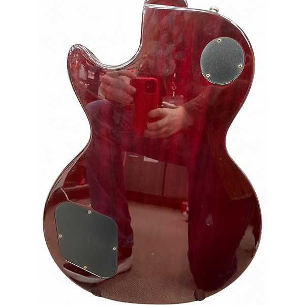 Used Epiphone Les Paul Custom Burgundy Solid Body Electric Guitar