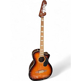 Used Fender Kingman 4-String Shaded Edge Burst Acoustic Bass Guitar