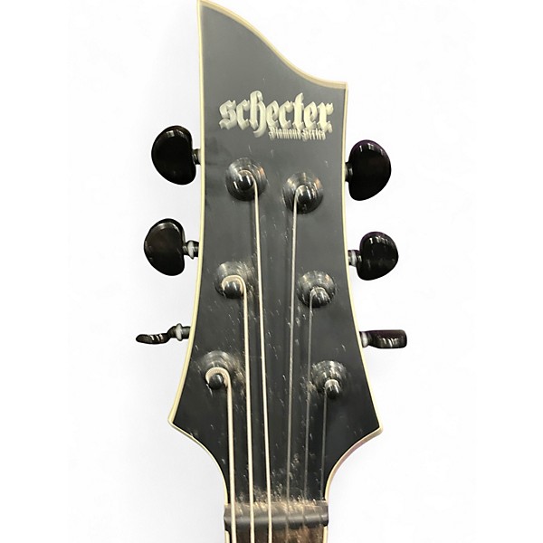 Used Schecter Guitar Research C1 EVIL TWIN BLACK Solid Body Electric Guitar