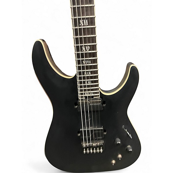 Used Schecter Guitar Research C1 EVIL TWIN BLACK Solid Body Electric Guitar