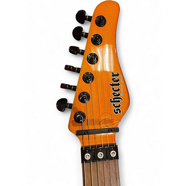 Used Schecter Guitar Research Sun Valley Super Shredder Metallic Orange Solid Body Electric Guitar