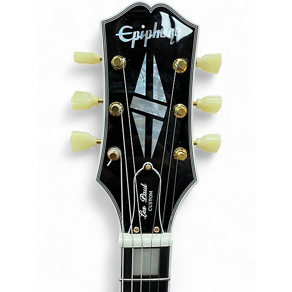 Used Epiphone Les Paul Custom Black Solid Body Electric Guitar