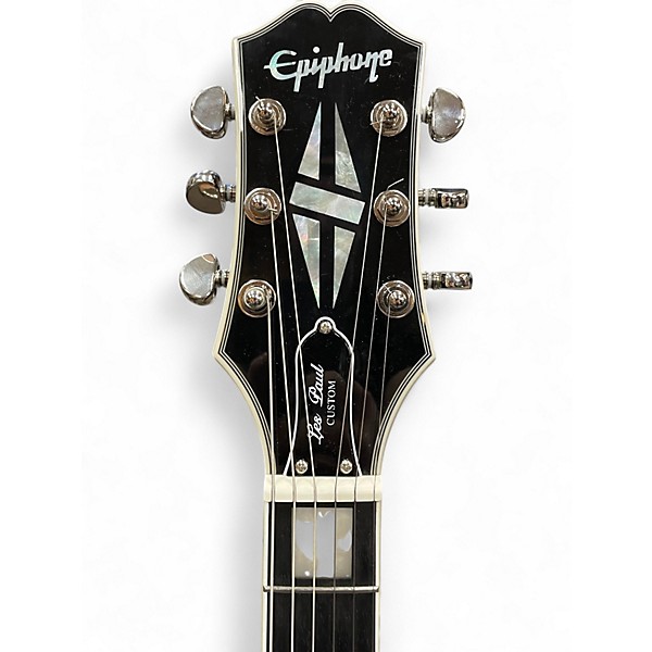 Used Epiphone Les Paul Custom Silverburst Solid Body Electric Guitar