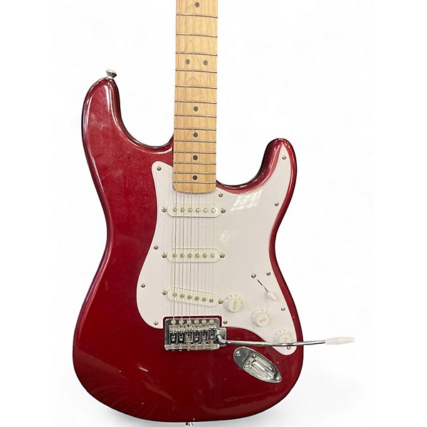 Used Squier SONIC STRATOCASTER SSS Burgundy Solid Body Electric Guitar