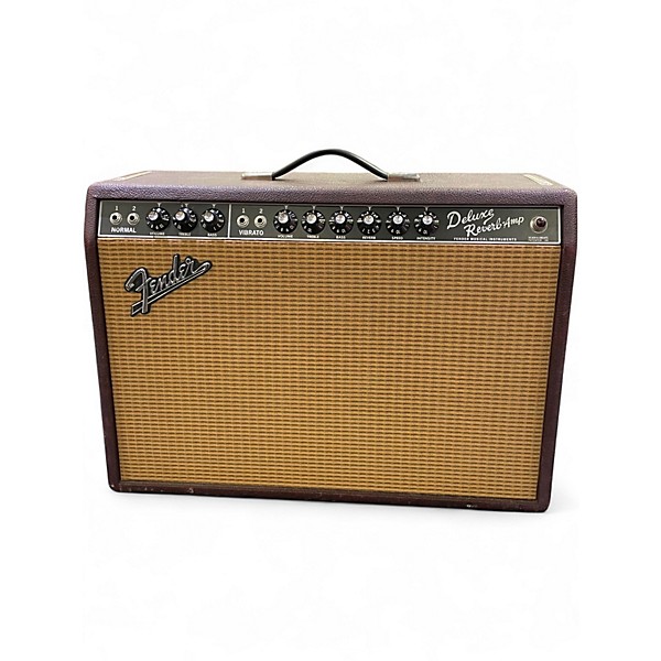Used Fender '65 Deluxe Reverb Vintage Reissue Amp - Wine Red Tube Guitar Combo Amp