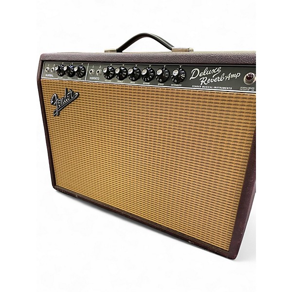 Used Fender '65 Deluxe Reverb Vintage Reissue Amp - Wine Red Tube Guitar Combo Amp