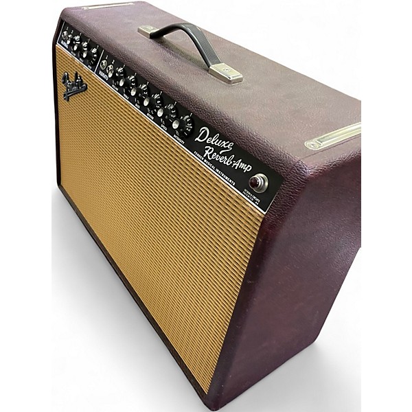Used Fender '65 Deluxe Reverb Vintage Reissue Amp - Wine Red Tube Guitar Combo Amp