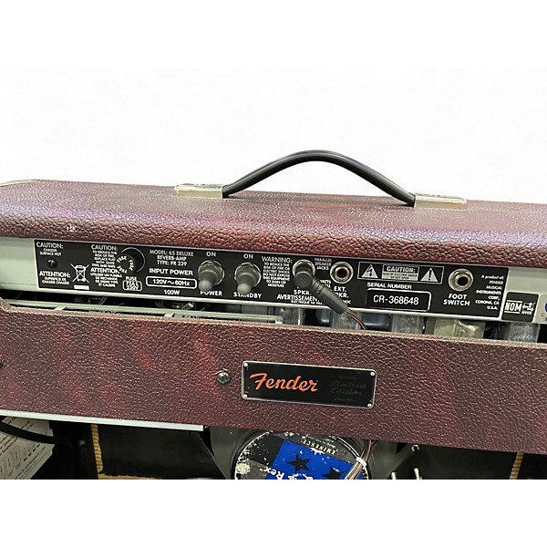 Used Fender '65 Deluxe Reverb Vintage Reissue Amp - Wine Red Tube Guitar Combo Amp