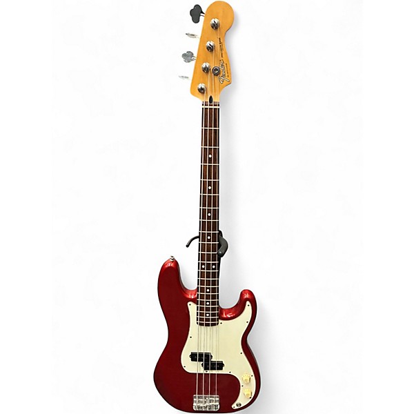 Used Fender Standard Precision Bass Candy Apple Red Electric Bass Guitar
