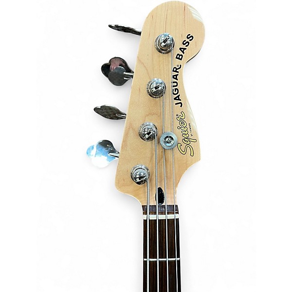 Used Squier Affinity Series Jaguar Charcoal Frost Metallic Electric Bass Guitar