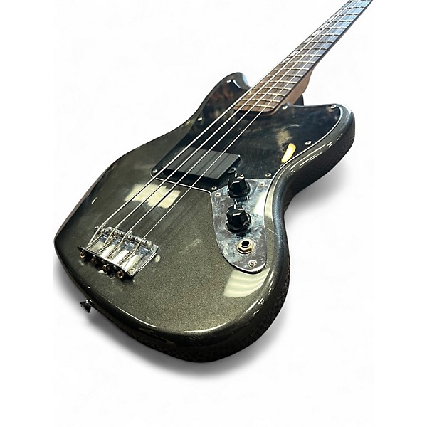 Used Squier Affinity Series Jaguar Charcoal Frost Metallic Electric Bass Guitar