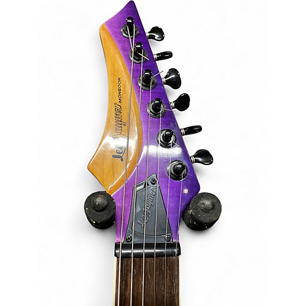 Used Leo Jaymz Monsoon Trans Purple Solid Body Electric Guitar