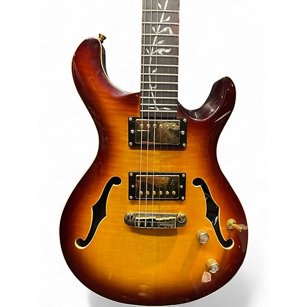 Used Iyv IPF-300 Tobacco Sunburst Hollow Body Electric Guitar