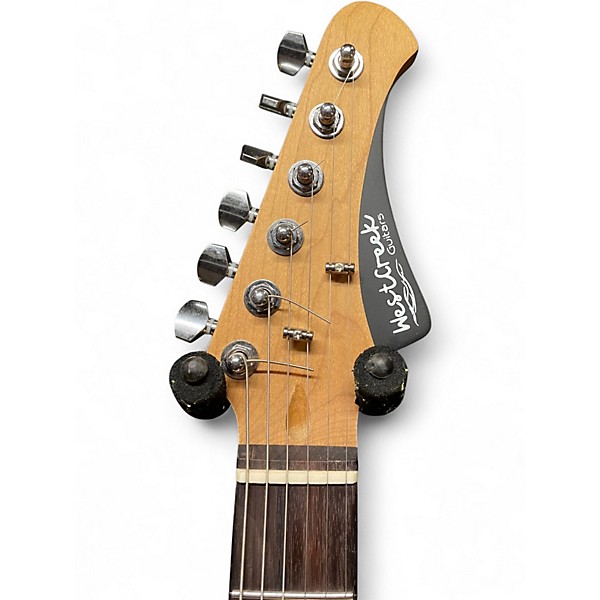 Used Westcreek Guitars TT20 Light Blue Paisley Solid Body Electric Guitar