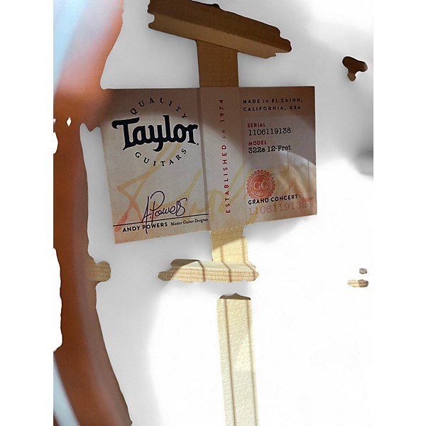 Used Taylor 322e 12 Fret Grand Concert Shaded Edge Burst Acoustic Guitar