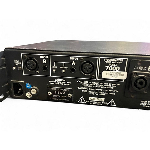 Used Studio Master 700d Power Amp