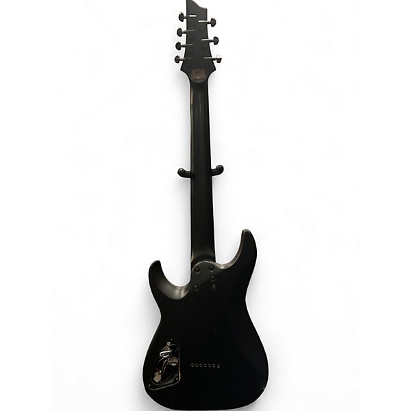 Used Schecter Guitar Research Damien Elite 7 Black Solid Body Electric Guitar