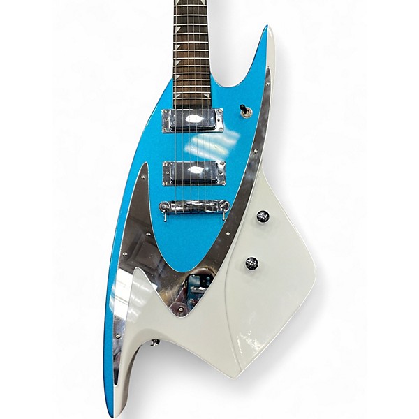 Used Backlund Model 400 Blue and White Solid Body Electric Guitar