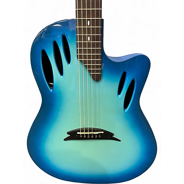 Used Ovation tangent series mob47 Blue Burst Acoustic Electric Guitar