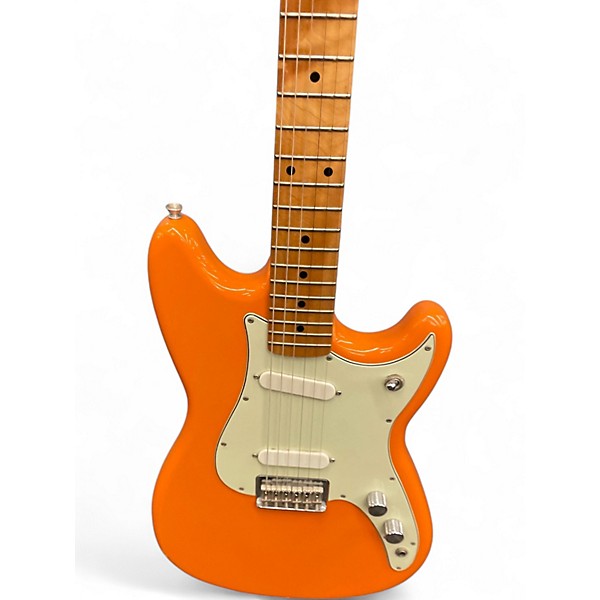 Used 2017 Fender Player Duo Sonic Capri Orange Solid Body Electric Guitar