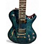Used PRS WOOD LIBRARY MCCARTY 594 SINGLECUTT 10 TOP SEMI HOLLOW BODY AQUAMARINE Hollow Body Electric Guitar