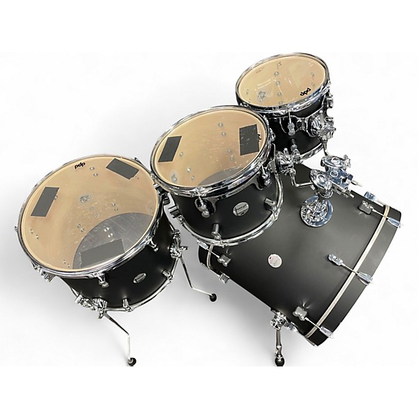 Used PDP by DW 4 Piece Concept Series Satin Black Drum Kit