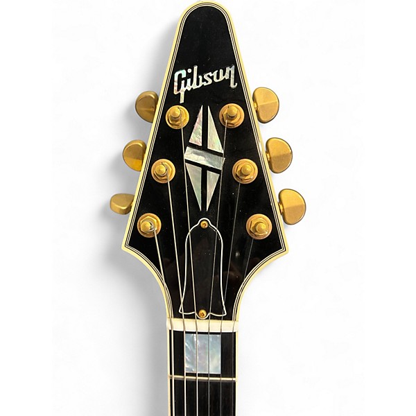 Used Gibson Flying V Custom Black Solid Body Electric Guitar