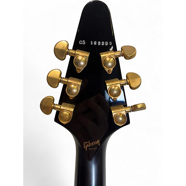 Used Gibson Flying V Custom Black Solid Body Electric Guitar