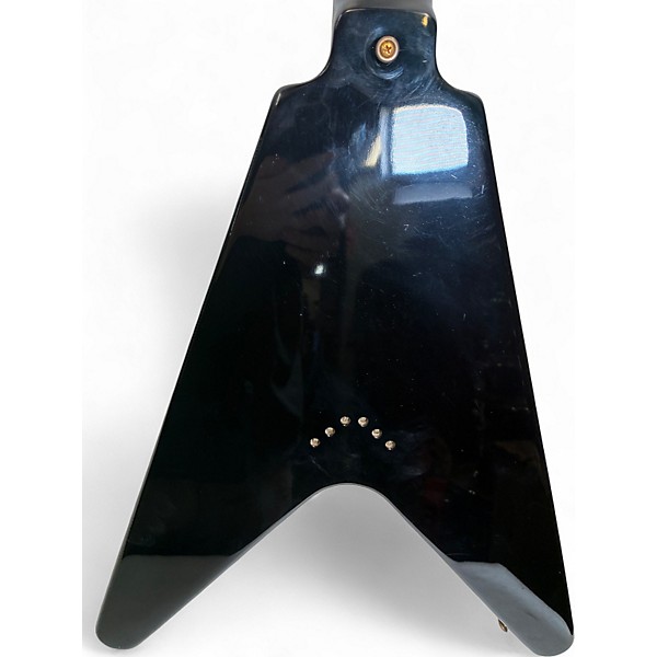 Used Gibson Flying V Custom Black Solid Body Electric Guitar