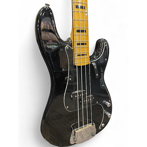 Used Squier Precision Bass Black Electric Bass Guitar