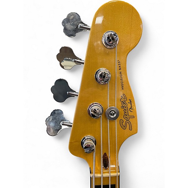 Used Squier Precision Bass Black Electric Bass Guitar