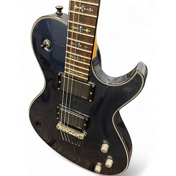 Used Shecter Damien Solo Elite Metallic Blue Solid Body Electric Guitar